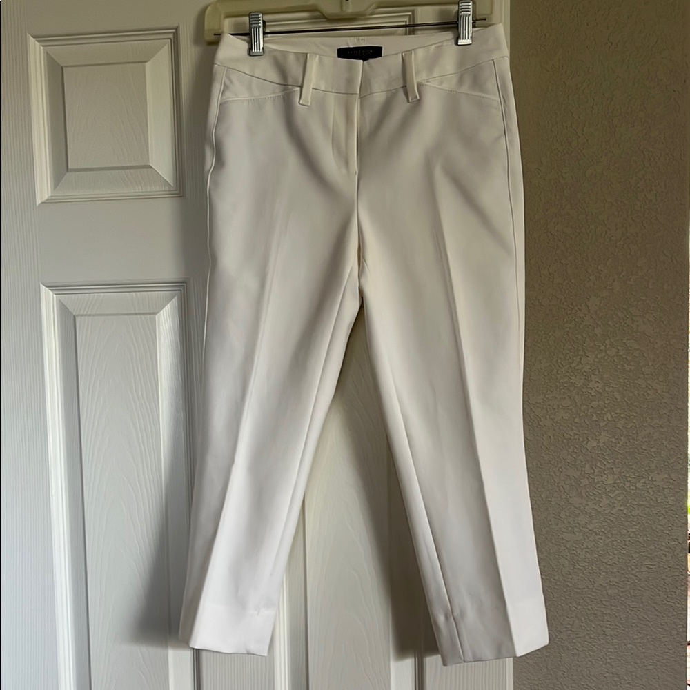 White Cropped Dress Pants